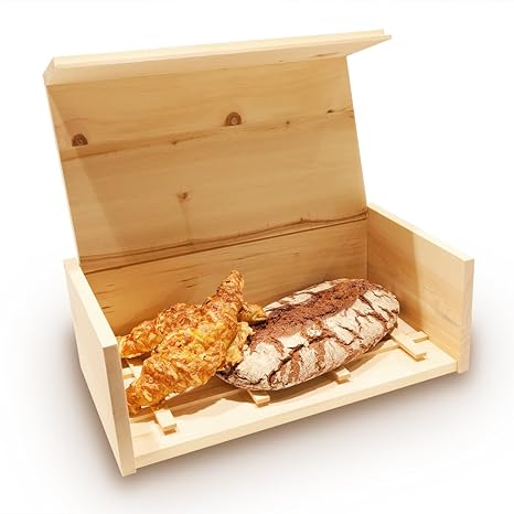 Zirben Brotkistl Brotkasten 45x16x25 cm BxHxT mit herausnehmbarem Zirbenholz-Gitter