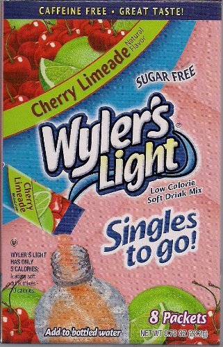 Wyler's Cherry LIMEADE Singles to Go 6-Boxes (8 Packets Each Box)