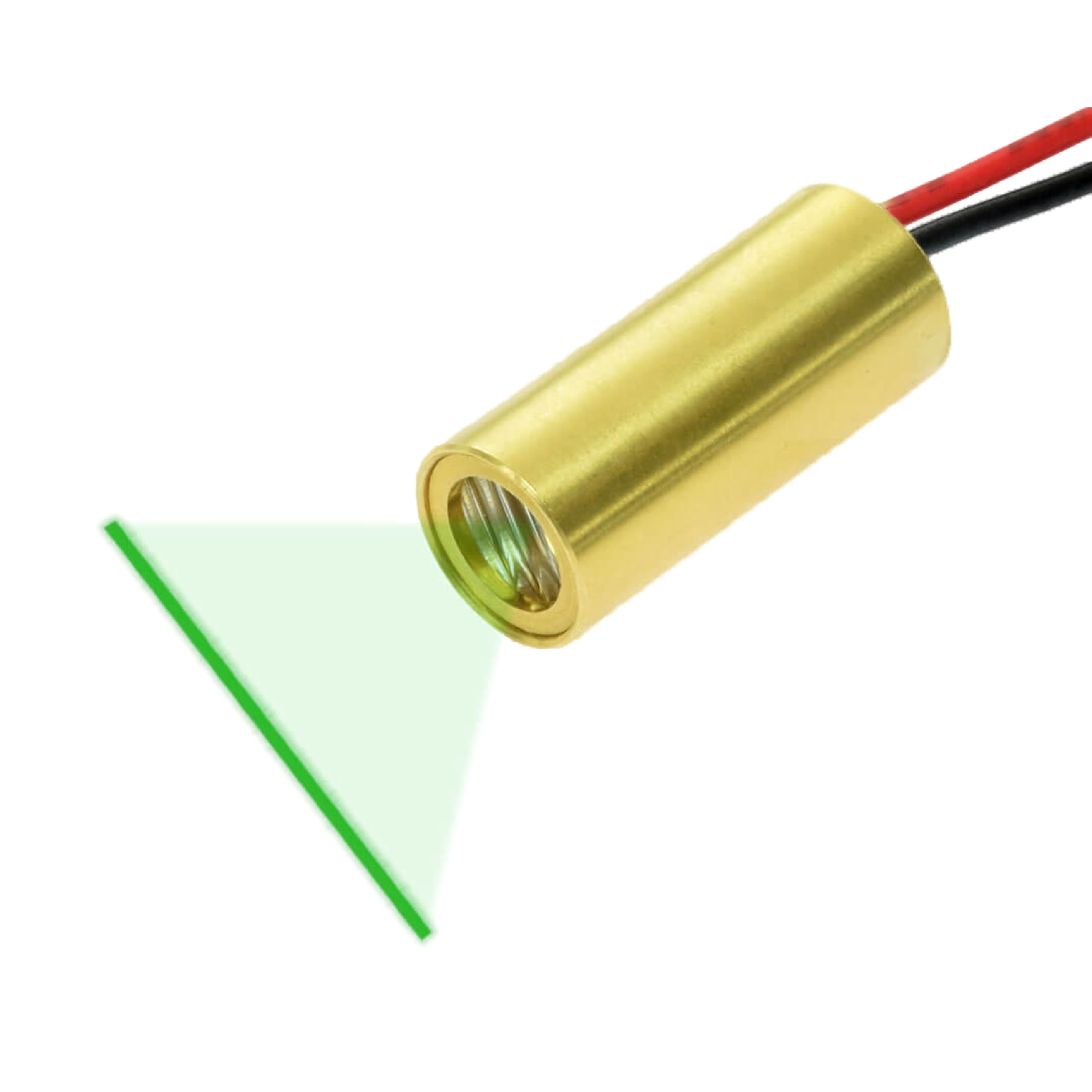 Economical Green Line Laser Module 520 nm, Class 1, 7~10 VDC, >60° Fan Angle, 0.3~1.8m Working Distance, VLM-520-28 LPT - Industrial Alignment Laser for Automation & Machine Vision