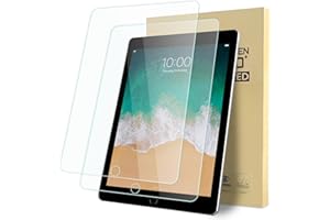 Suppeak 2-Pack Screen Protector Compatible with iPad 9.7" 6th/5th Generation - 2018/2017 Model/iPad Air 2/ Air 1/ iPad Pro 9.