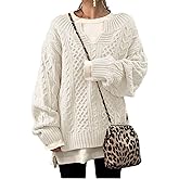 Scapodo Womens Winter Chunky V Neck Long Sleeve Loose Knit Pullover Sweater Fashion Knit Casual Knit Sweater