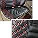 Amooca Universal Front Rear Car Seat Cushion Cover Black 6pcs Full Set Needlework PU Leather