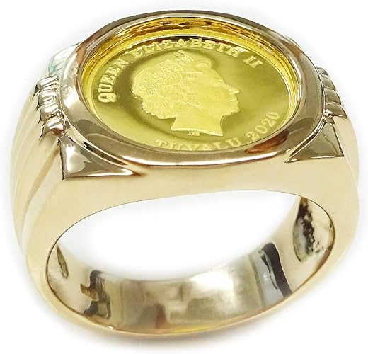 Amazon あなたと私の宝石箱 リング 純金ゴールド コインリング ツバルホース 24金1 25oz 3dollars Gold999 9 年メンズ 指輪 号サイズ ジュエリー 通販
