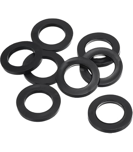 8pcs Rubber Black Round Isolation Vibration Pads For Vibration Dampening Machinery / Vibration Isolation Thick Rubber Washers - 13