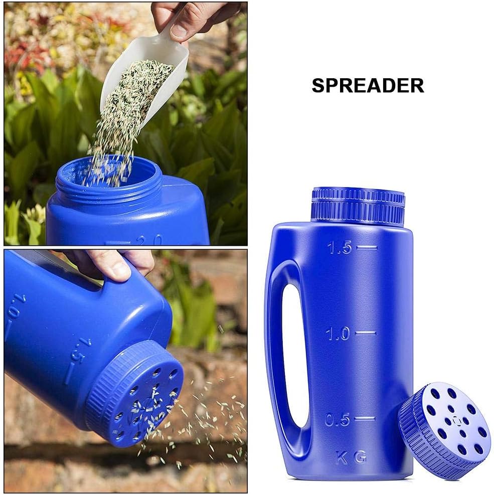 Hand Spreader, Ice Melt Salt Spreader Handheld Shaker for Lawn Seed, Salt, Ice Melt, Calcium