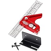 Woodpeckers inDexable Square System, 6 Inch Combination Square, Feature Packed Combo Woodworking Tool