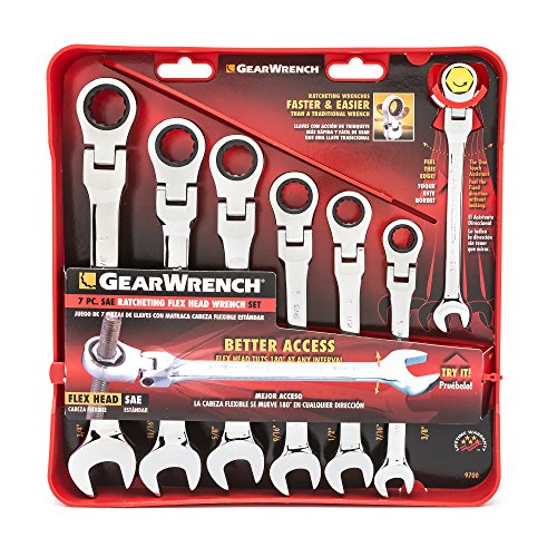 GEARWRENCH 7 Pc. 12 Pt. Flex Head Ratcheting Combination Wrench Set