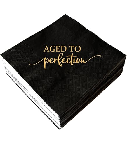 Palasasa Gold Glitter 'Aged To Perfection' Banner - Birthday & Anniversary Party Decor
