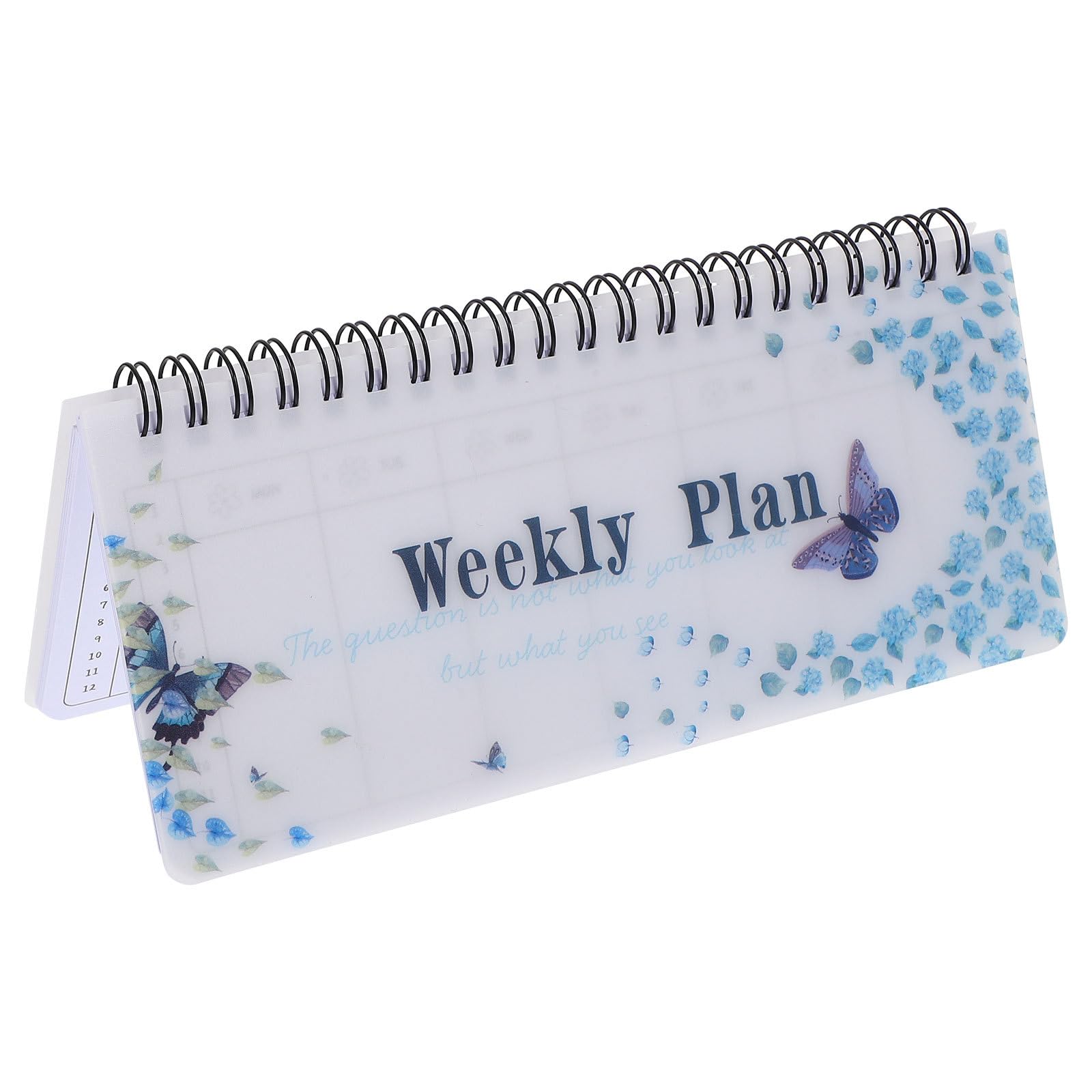 MAGICLULU Weekly Planner Book Portable Coil Flip-up Notepad Planner Task Planner Top Spiral Notebook Work Notepad Paper for Study Office Schedules 19 x 8 x 1cm