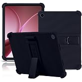 Case for OnePlus Pad Go 2,NOUKAJU Tablet Protection Case,Adjustable Bracket,Soft Silicone,Silicone Protection Cover for OnePlus Pad Go 2 Tablet 12.1inch(Black)