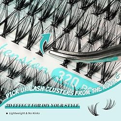 Lash Extension Kit 320Pcs,DIY Individual Lashes