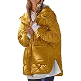 Dyexces Womens Quilted Puffer Jacket Hooded Long Sleeve Zip Up Winter Coat Lightweight Warm Jackets with Pockets