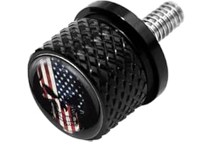 GUAIMI Stainless Knurled Fender Seat Bolt Screw 1/4"-20 Thread Compatible with 1996-2023 Harley Sportster Dyna Softail Touring CVO- American Skeleton