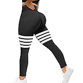 MOHUACHI High Waisted Leggings for Women Tummy Control Butt Lifting Yoga Pants Workout Compression Tights