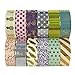allydrew Washi Tapes Decorative Masking Tapes, Set of 12, ADSET61