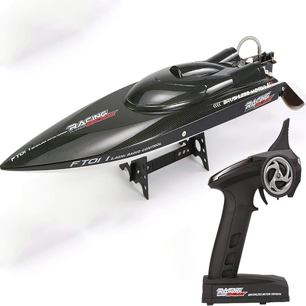 65 KM/H High Speed Carbon Fiber Remote Control Boats for Pools and Lakes, Water Cooling 2.4GHz Self Righting RC Speed Boat for Competition Kids Adults Boys Girls Toys