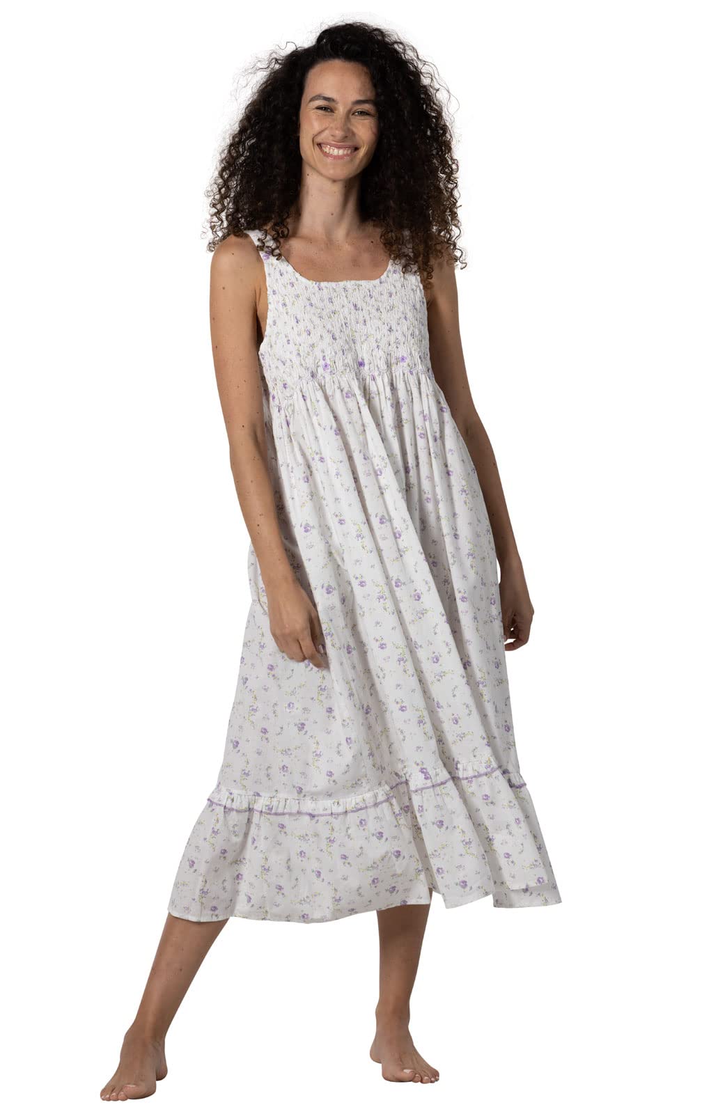 The 1 for U Womens Nightgowns Cotton - Summer Nightgowns for Women Lilac Rose MD Image