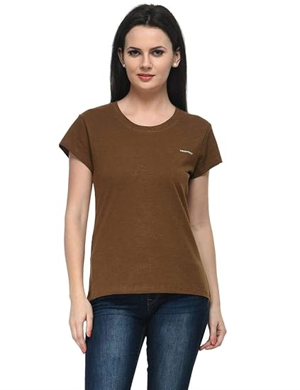 Womens's Cotton Slub Top(Khaki, XS-4XL)
