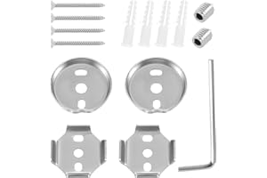 15Pcs Stainless Steel Towel Rack Mounting Bathroom Fixture Repair Set With Rustproof Screws & Bases Towel Rack Replacement Pa