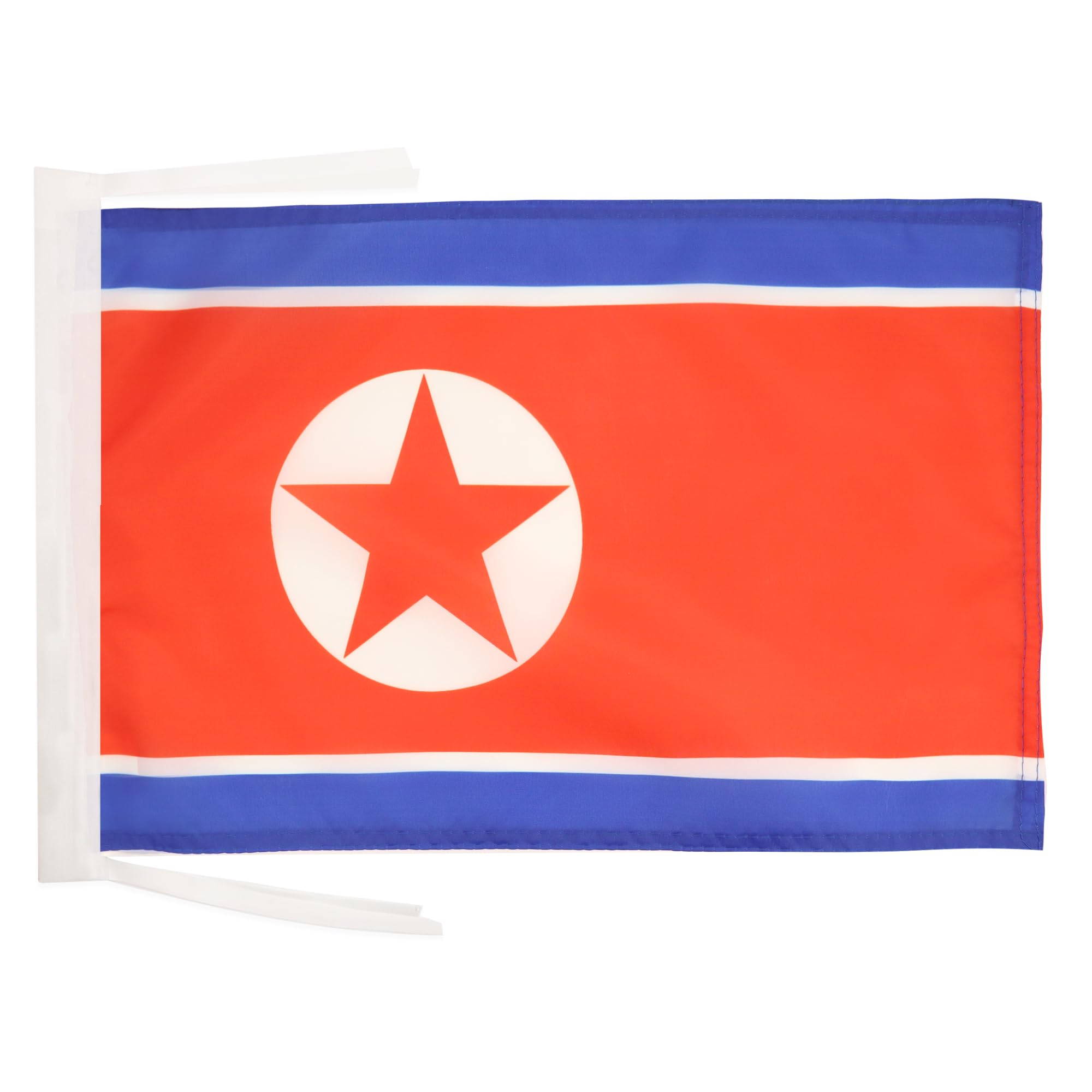 AZ FLAG - North Korea Flag - 18'' x 12'' - 100% Polyester North Korean Small Banner with Two Cords - Fade Resistant - Vivid Colors - 18x12 in - 45x30 Cm — image 1