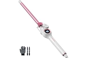 ORYNNE 1/2 Inch Curling Iron Wand Ceramic, Small Barrel Curling Iron for Tight Curls, Half Inch Tiny Curling Wand for Short & Long Hair, Heat Up Fast, Digital Temp Control