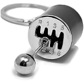 Hitt Brands Gear Shift Keychain, Manual Transmission Key Ring | Realistic manual transmission gear shift keychain made from durable metal for car keys, backpacks, and everyday carry.