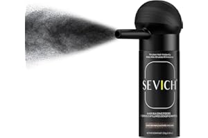 SEVICH Hair Fibers with Spray Applicator - Natural-Looking Hair Thickening Fibers for Men & Women, Instant Fullness, Wind & W