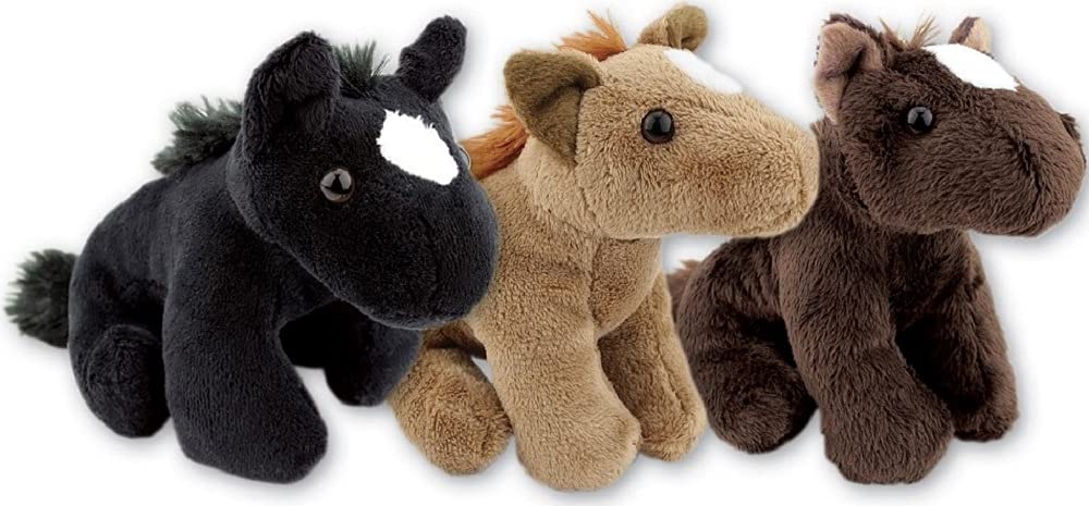 Ark Toys Soft Toy Horse Plush 13cm - 3 Colours, 1 Sent At Random