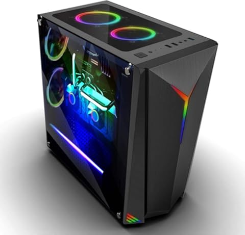 HZHI Pc Tower Case Pc Case Gaming Maleta De Juego, Completa, Pequeña Carcasa De Computadora De Escritorio, Chasis Principal Refrigerado por Agua