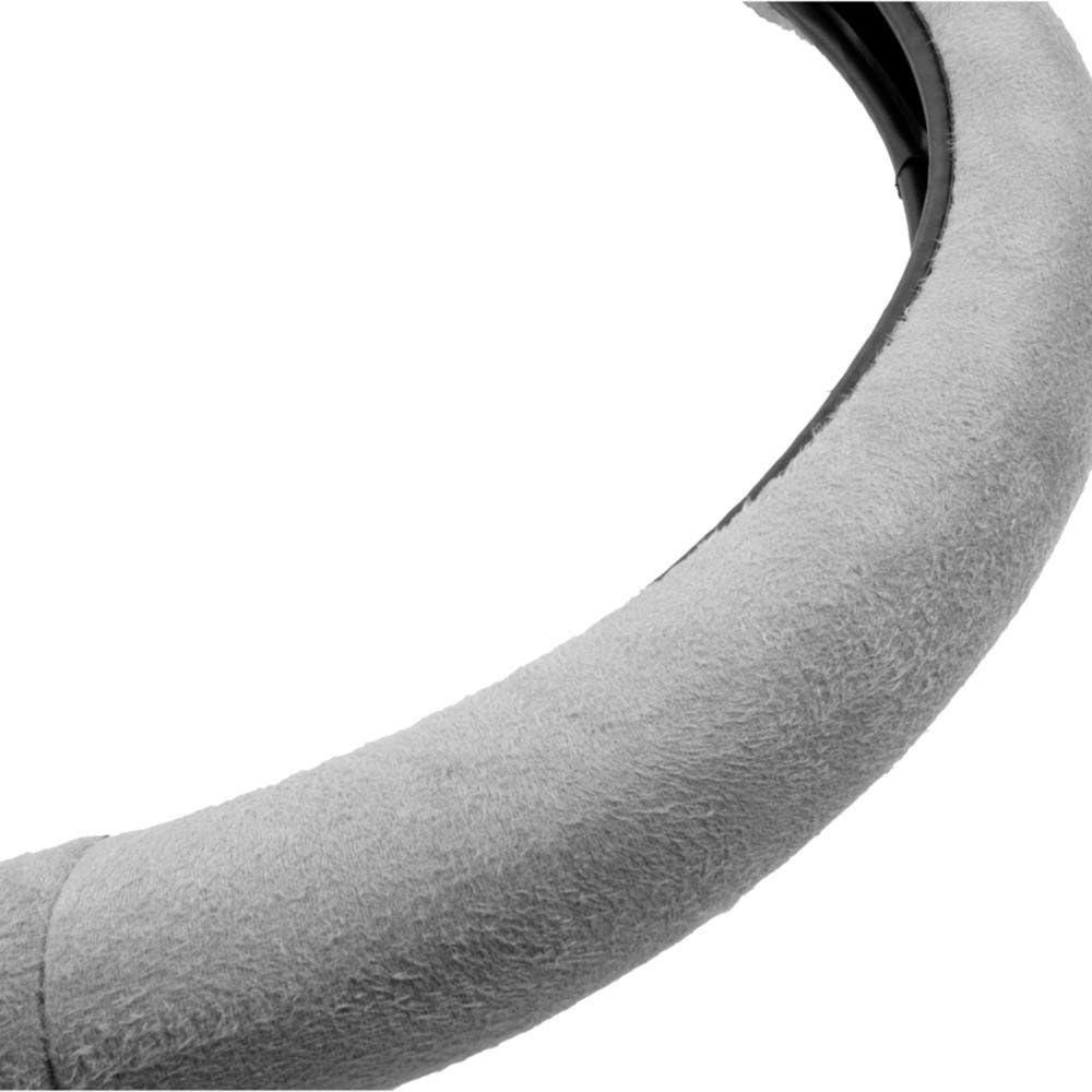 BDK SW-237-GR Memory Foam Gray Grip Grab Stress Relief Steering Wheel Cover for Car SUV Truck Van-Standar 15 Inch
