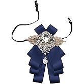 GHTIYLP Sparkle Bow Ties for Men and Women Big Rhinestone Bow Tie Satin Ribbon Bowtie for Suit Tuxedo Evening Party