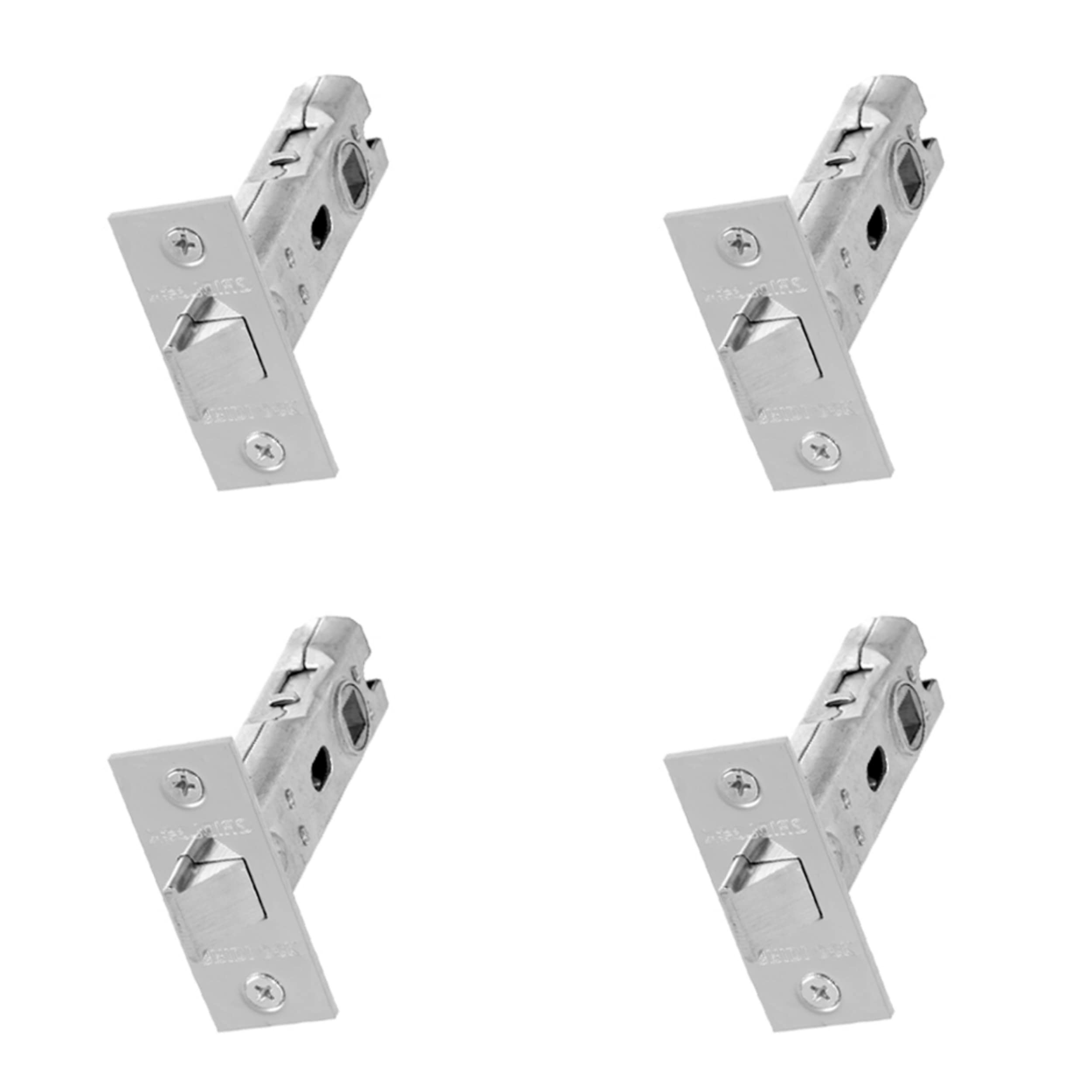 UAP 4 Sets 65mm Tubular Latch Square - Door Latches for Internal Doors Square Forend, Tubular Door Mortice Latch, Door Hardware (4 Pack, 65mm, Nickel Plated)