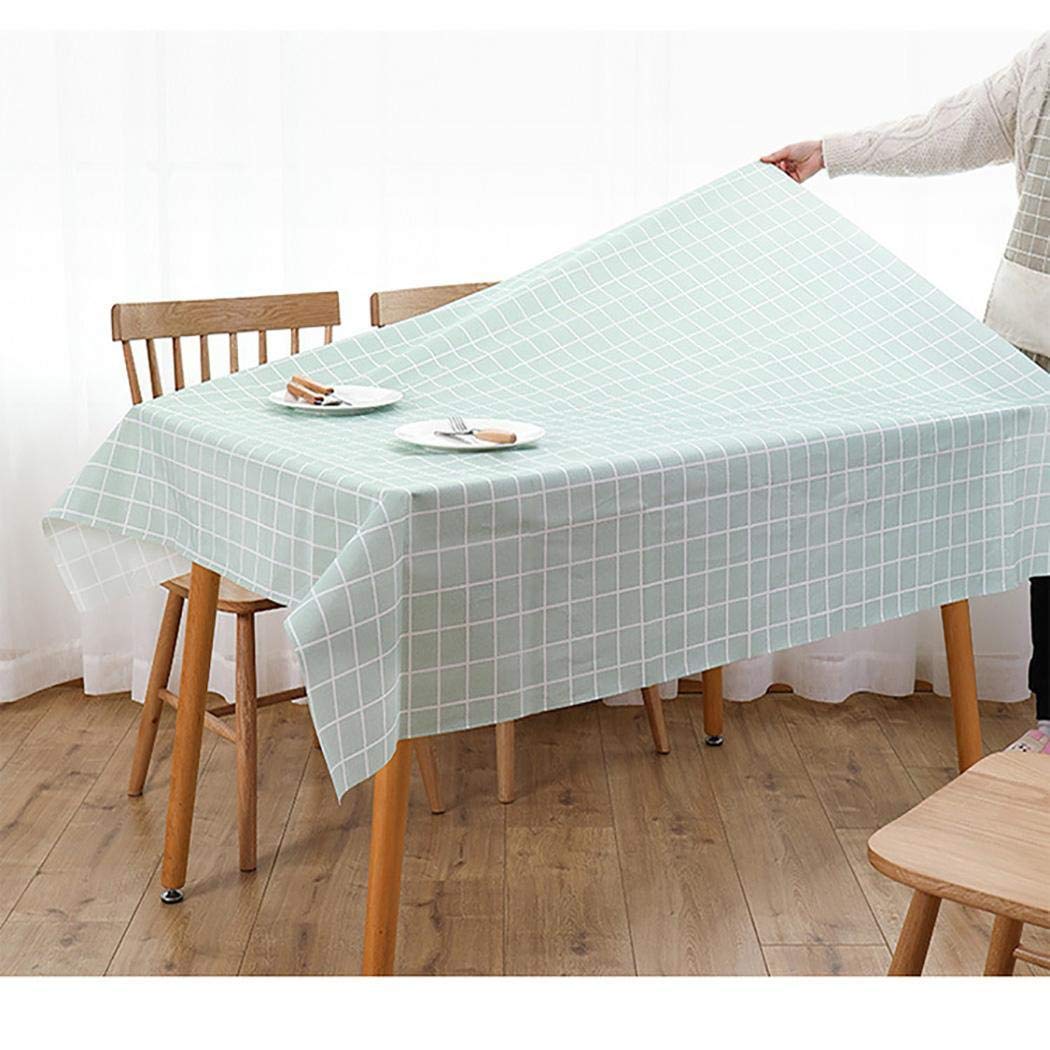 evelove Washable Rectangular Plaid Tablecloth Home Table Topper Decoration Tablecloths