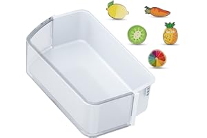 Rimous DA97-12657A Refrigerator Door Shelf Replacement (LEFT Side) for Samsung RF262BEAESR RF261BEAESR RF260BEAESG RF260BEAESR Refrigerator Door Bin Parts with Cute Decorative Refrigerator Magnets