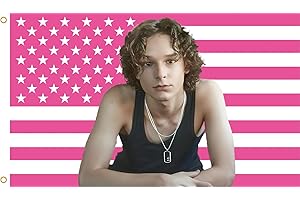 WENWELL Mason American Flag Tapestry, Pink Thames USA Design, Polyester Wall Hanging with Brass Grommets, 3x5 Feet, Bedroom W