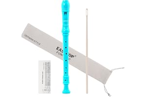 EAST TOP Soprano Recorder for Kids Beginners, 8 Hole Plastic German Fingering Flute Recorder 3 Piece with Cleaning stick, Cot