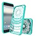 AnoKe Google Pixel XL Case, [Scratch Resistant] Colors Totem Mandala Flower Cute Girls Women Ultra Slim Fit Acrylic Clear Hard Cover TPU Bumper Hybrid for Google Pixel XL 5.5 inch TM CH Mint