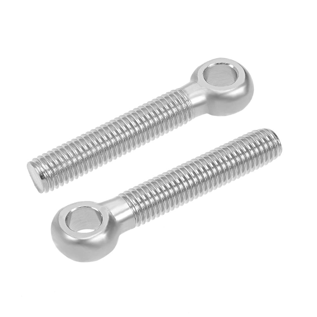 sourcing map M12 x 70mm 304 Stainless Steel Machine Shoulder Lift Eye Bolt Rigging 10pcs