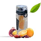 AIC Sport Fruit Infuser Water Bottle, Flip Top Lid &amp; Dual Anti-Slip Grips, BPA Free Infuser Water Bottle,