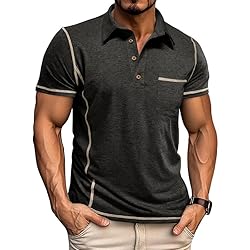 Men's Casual Polo Shirts Classic Short Sleeve