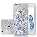iPhone 7 Case, Asstar Liquid Case for iPhone 7, Fashion Design Flowing Luxury Bling Glitter Sparkle Diamond Clear PC Hard Case Soft TPU Bumper for iPhone 7 (Silver)