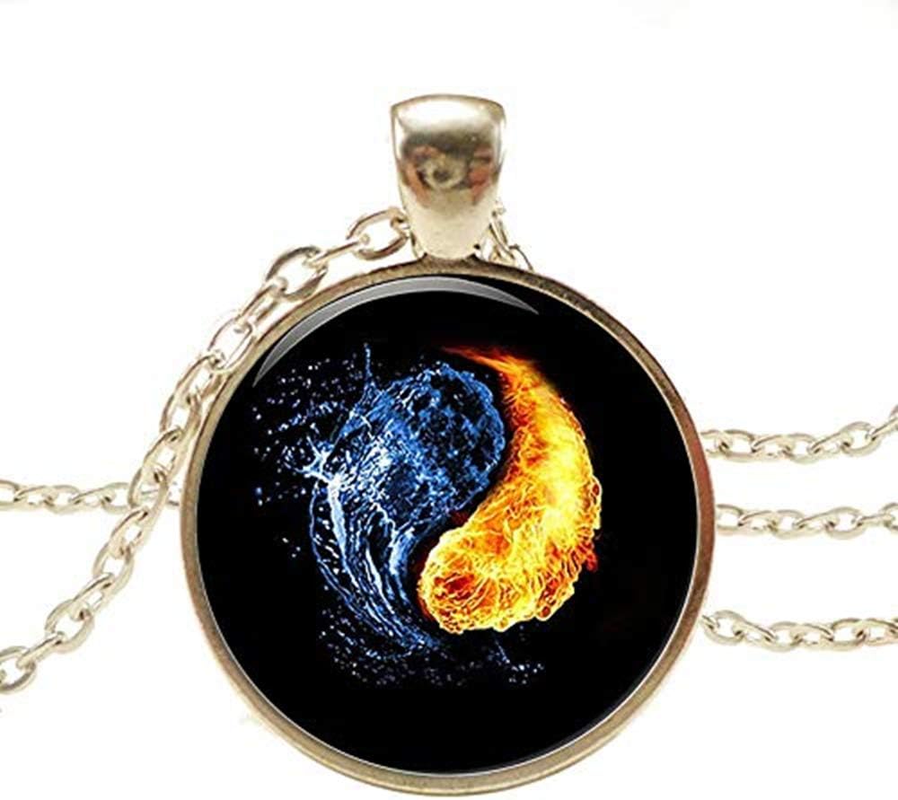 Pusheng Retro Yin Yang Choker Pendant Necklace for Mother's Day,Birthday Day