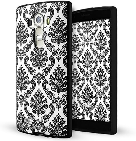Lg G4 Case,Lizimandu Soft TPU textured pattern Case for Lg G4(Lace Flower Black)