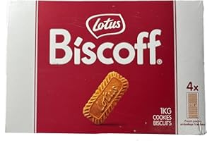 Lotus Biscoff Cookies - 8.8 Ounce (250g) | Pack of 4, Total of 35.2oz (1000g) - 128 Cookies Total | Vegan & Vegetarian | Non 