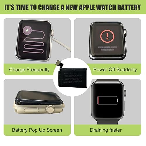 oGoDeal Battery Replacement Kit Compatible for Apple Watch Series