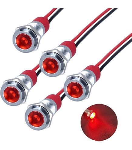 Waterproof 12mm LED Indicator Warning Light Lamp Pilot Panel Dash Car Boat Truck - Foto 10