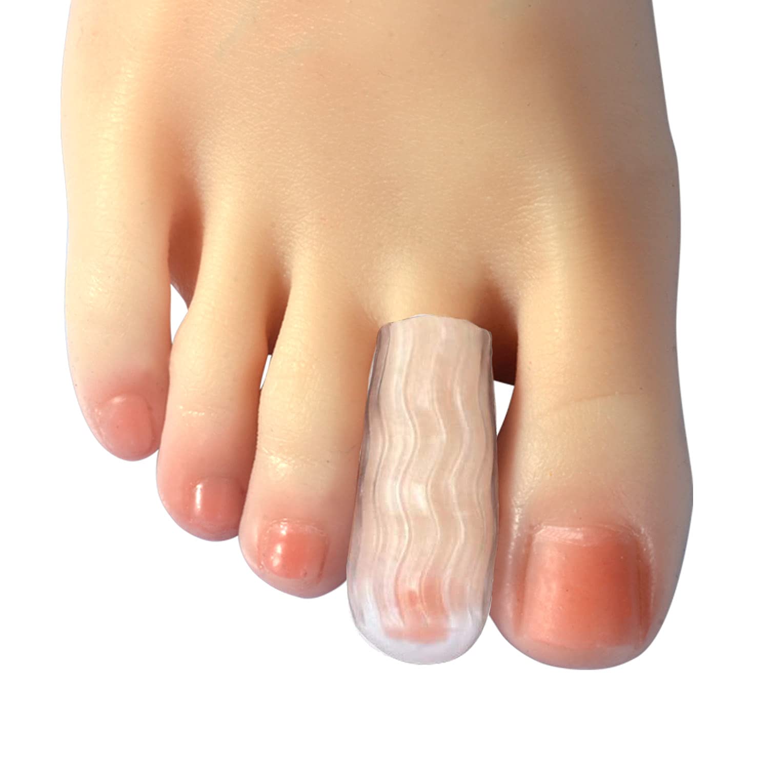 Hoogoo Silicone Toe Protectors, Gel Toe Covers Caps, Protect Toe from Rubbing Corns, Blisters, Hammer Toes and Other Painful Toe Problems