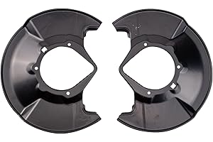 TRQ Front Brake Dust Shield Set Compatible with 2006-2011 Honda Civic