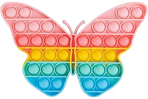 AIZIXIN Pop Bubble Fidget Sensory Toys, Squeeze Sensory Toys, Novelty Gifts for Boys and Girls, Stress Relief and Anti-Anxiety Tools for Kids and Adults (Butterfly)