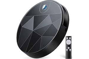 ECODLET Robot Vacuum Cleaner, 2200Pa Strong Suction, 120 min Working Time, 550ml Large Dustbin, Compact Flexible, Super Quiet, Tangle-Free, Self-Charging, Perfect for Pet Hair, Hard Floor and Low Pile Carpet